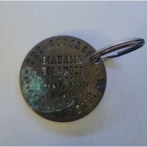 brothel coin brass keychain madam bolinger's octaroon token saloon Los Angeles